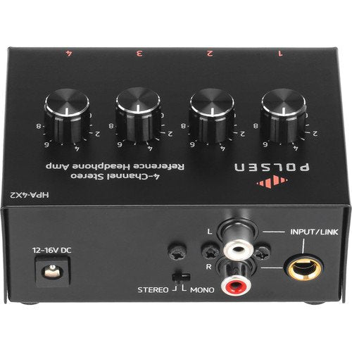  [AUSTRALIA] - Polsen HPA-4X2 4-Channel Stereo Reference Headphone Amplifier