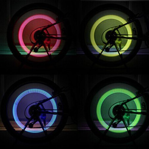 CUGBO Pack of 30 Led Flash Tyre Wheel Valve Cap Light for Car Bike Bicycle Motorcycle Wheel Light Tire (Red, Yellow, Blue, Green, Mixed) 1 - LeoForward Australia