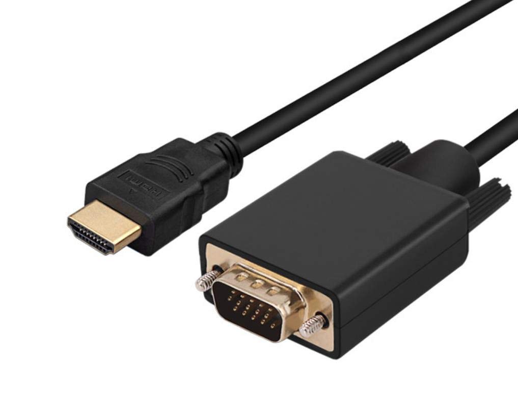  [AUSTRALIA] - HDMI to VGA Cable, Qaoquda 6ft/1.8m Gold-Plated 1080P HDMI Male to VGA Male Video Audio Converter Adapter Cord Support Notebook PC DVD Player Laptop TV Projector Etc