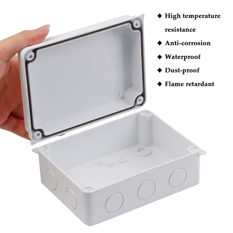  [AUSTRALIA] - Junction box waterproof IP65, junction box surface-mounted, distribution box, outdoor distribution box, electrical project boxes, ABS cable junction box for electrical junction box control 150 x 110 x 70 mm 150 x 110 x 70 mm M20 plug