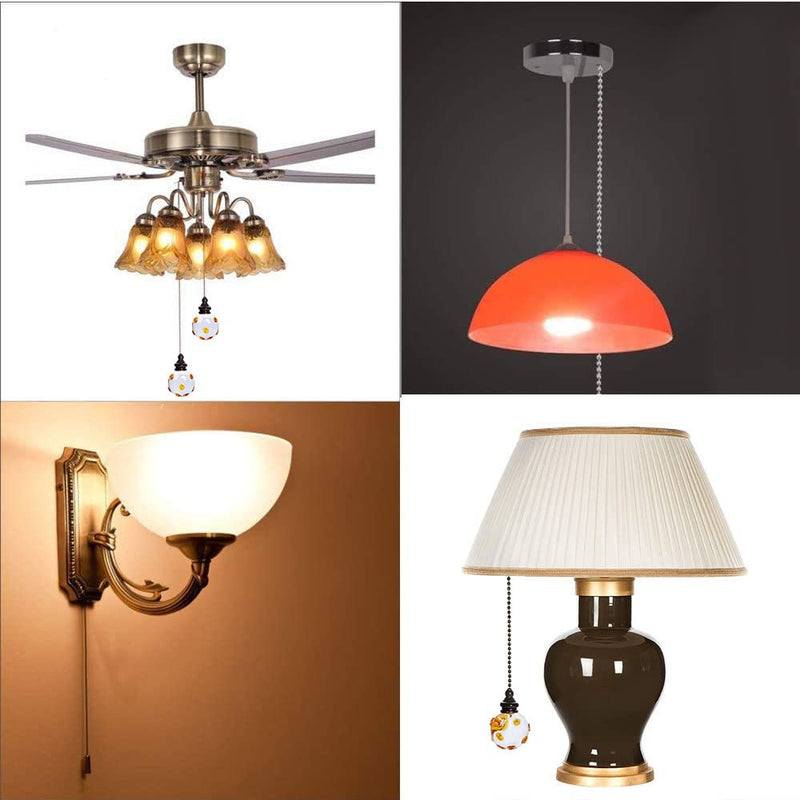  [AUSTRALIA] - Ceiling Fan Pulls Decorative Glass Ornaments 12 Inches Amber Crystal Ball Pendant Pull Chain Fan Pulls Extension For Ceiling Light Lamp Fan Chain 2 Pcs (Copper Pull Chain) Clear Crystal Ball