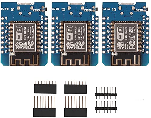  [AUSTRALIA] - RedTagCanada Development Board Module for ESP8266 ESP-12F 4M Bytes WLAN WiFi Internet , D1 Mini NodeMcu Lua 4M Bytes for ESP8266 ESP-12F for Arduino Compatible with WeMos D1 Mini ((Pack of 3)
