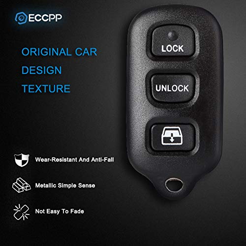  [AUSTRALIA] - ECCPP Replacement fit for Keyless Entry Remote Control Car Key Option Fob Toyota Avalon/ 4Runner/ Sequoia HYQ12BAN (Pack of 2) X 2pcs