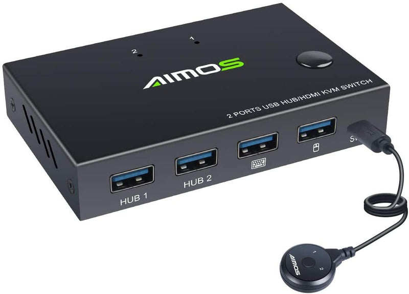  [AUSTRALIA] - AIMOS KVM Switcher Extension Button, Desktop Switch Extend Controller Button KVM Switch, 1.5 M