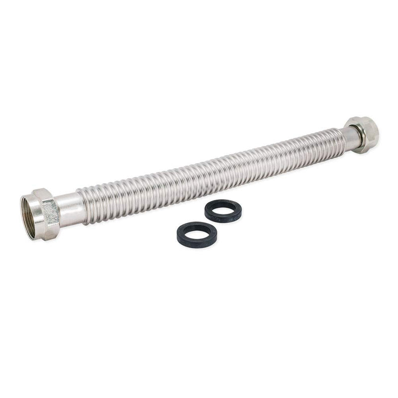  [AUSTRALIA] - Eastman 0432118 Stainless Corrugated Water Heater Connector, 18" Length, Sainless Steel