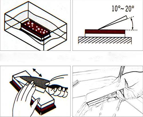  [AUSTRALIA] - WOIWO 1 PCS Carry Mini Grindstone Whetstone Alumina Whetstone Strips Black Silicon Carbide Green Silicon Carbide Outdoor Grindstone