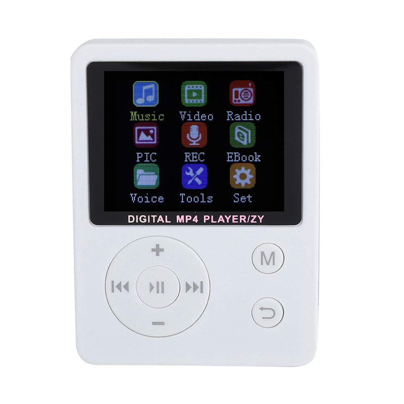  [AUSTRALIA] - Gaeirt Mp4 Player, Portable Mp3 Mp4 Music Player, HiFi HiFi Mp3 Player Mini, Seven Button Design, One-Button Menu, Video, E-Book, Stopwatch Function(White)