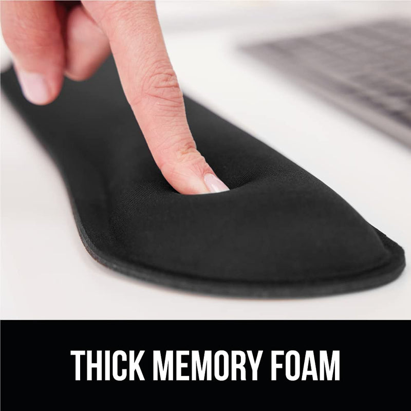  [AUSTRALIA] - Gorilla Grip Soft Gel Memory Foam Ergonomic Wrist Rest, Slip Resistant, Comfortable Keyboard and Mouse Pad Cushion Set, Typing Pain Relief, Support for Office Computer Desks, Laptops, Gaming, Black