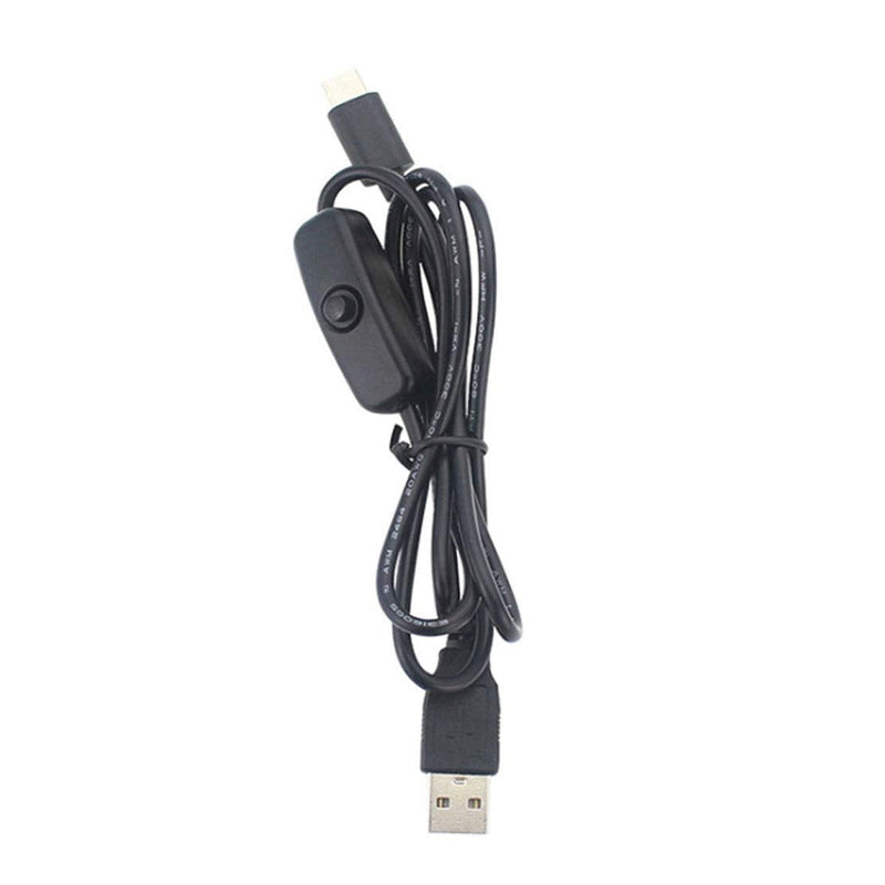  [AUSTRALIA] - PZV New USB to Type C Power Supply Charger Cable for Raspberry Pi 4 Model B with On Off Switch