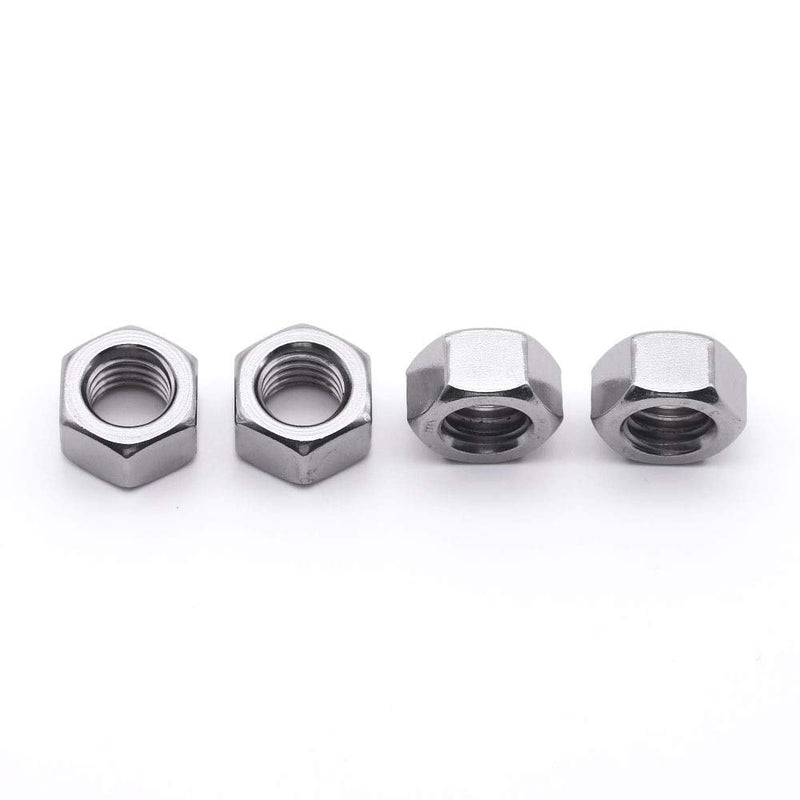  [AUSTRALIA] - 3/8-16 Stainless Steel Finished Hex Nut, 304 Stainless Steel 18-8 Hexagon Nut, Bright Finish, Full Thread, ASME B18.2.2, 25 of Pack 3/8-16 (25 pcs)