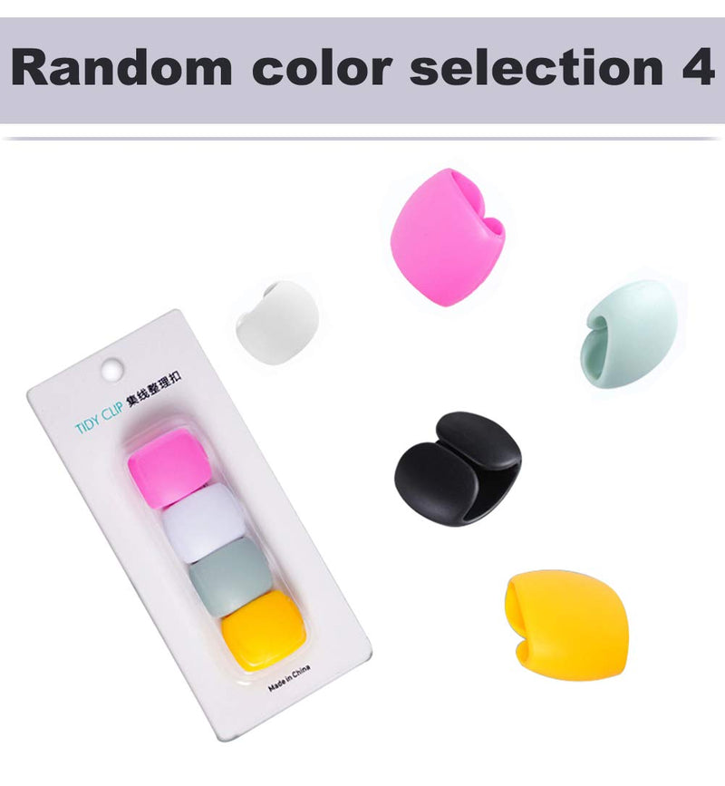 [AUSTRALIA] - 4Pcs Reusable Silicone Cord Organizer, Headphone Earphone Cable Organizer Cord Management Wrap Winder Headphone Cable Winder, Phone Charger Wire Clips for Business Travel