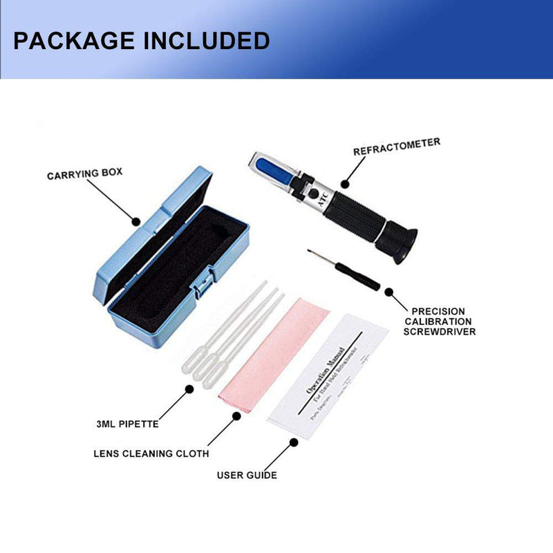 Brix Refractometer for Homebrew Beer Wort, Hobein Dual Scale Automatic Temperature Compensation 0-32% Specific Gravity Hydrometer with ATC Brix Refractometer - LeoForward Australia