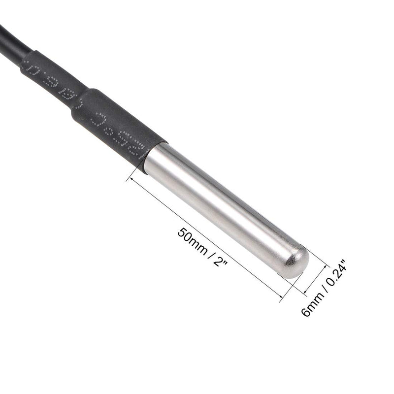 uxcell DS18B20 Temperature Sensor - Waterproof Digital Thermal Probe Temp Sensor - 1M Lead Length - LeoForward Australia