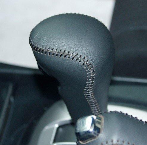  [AUSTRALIA] - JI Hand Sewing Black Genuine Leather Gear Shift Knob Cover for 2008 2009 2010 2011 2012 Honda Accord 8/2010 2011 2012 2013 2014 2015 Honda Accord CrossTour Automatic