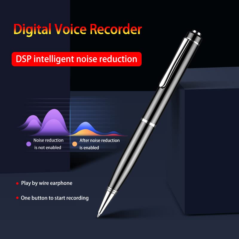  [AUSTRALIA] - 64GB TASKITERY Voice Recorder，Voice Activated Recorder with MPS Playback for Lecture, Interview, Meeting… 64G Pen