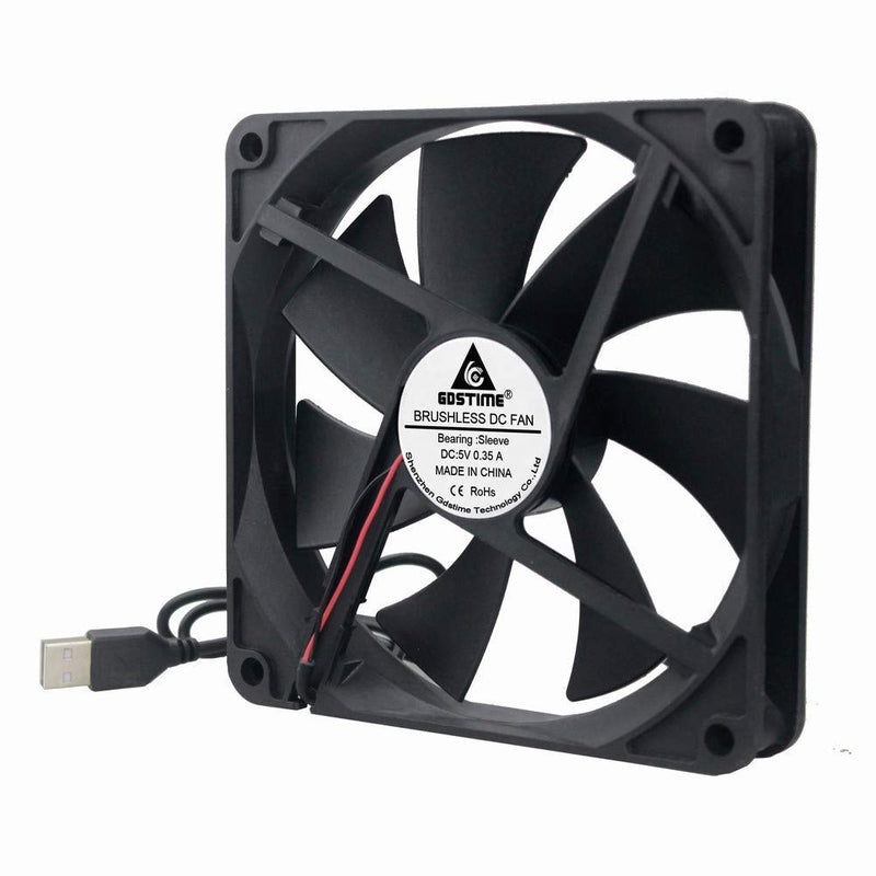  [AUSTRALIA] - GDSTIME 140mm x 140mm x 25mm 5V USB DC Brushless Cooling Fan