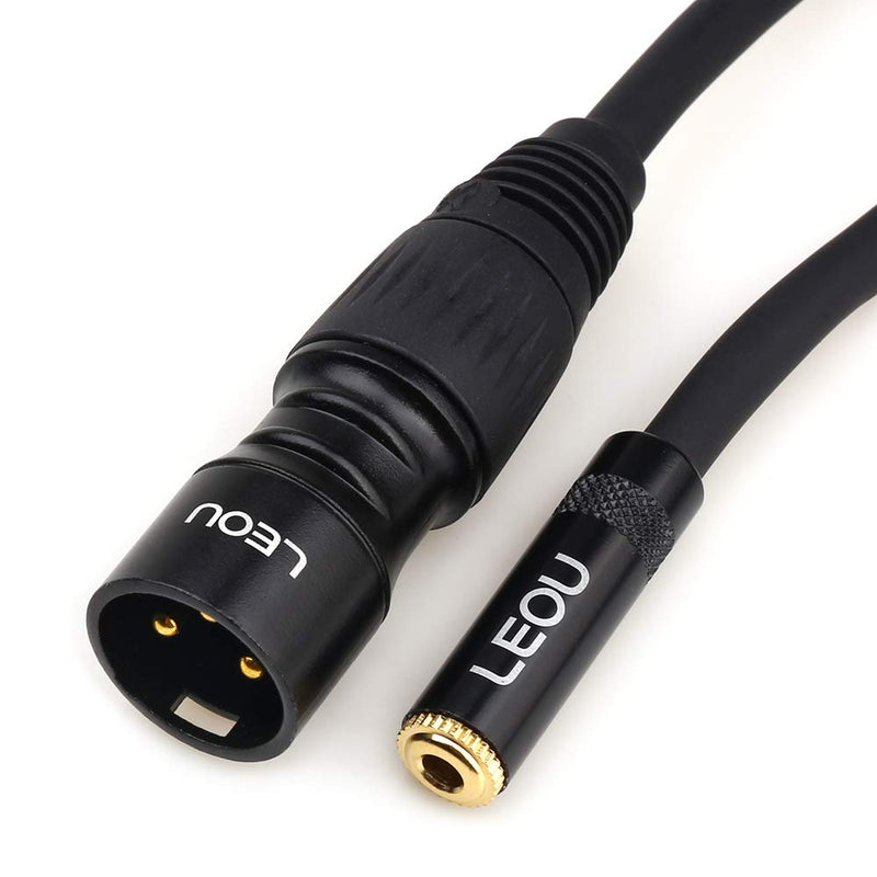  [AUSTRALIA] - 3.5mm Female Mini Jack Stereo to XLR Male Microphone Cable, 1/8" Female TRS to XLR 3 Pin Adapter Cord Converter (3.3ft) 3ft