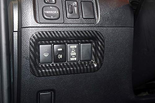  [AUSTRALIA] - for Toyota 4Runner 4WD N280 TRD Pro 2010-2020 2018 2019 ABS Car Accessories Interior Left Middle Console Switch Buttons Frame Decor Trim (Carbon Fiber) Carbon Fiber