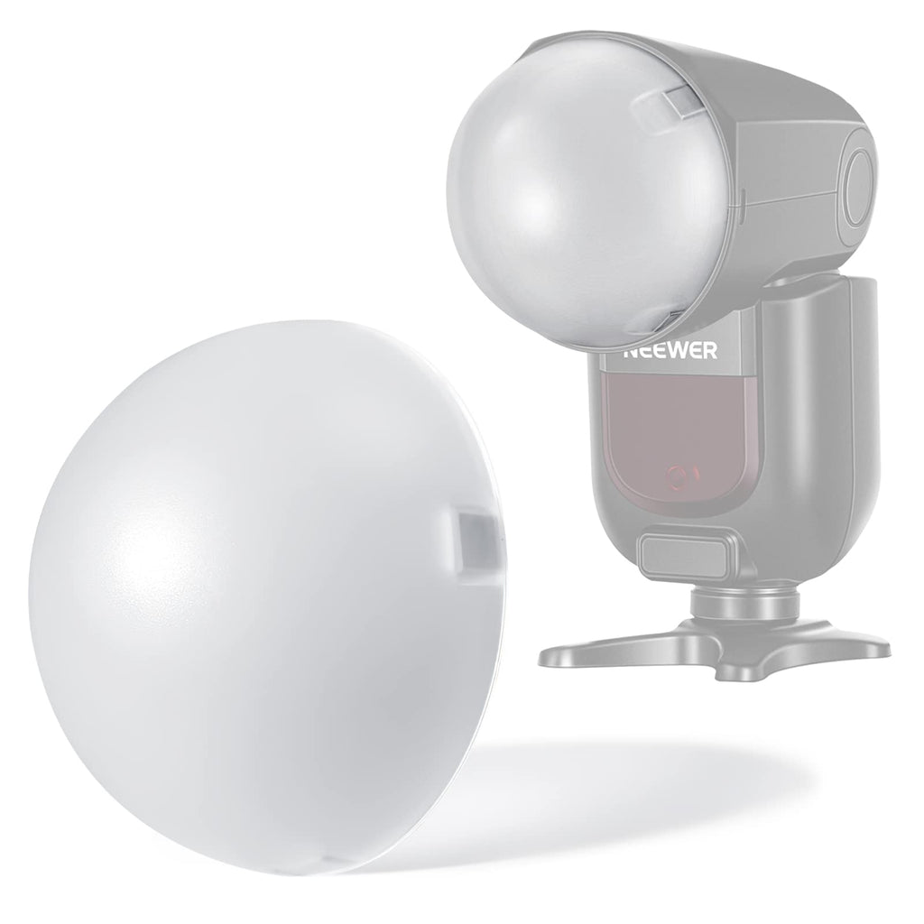  [AUSTRALIA] - NEEWER Magnetic Dome Diffuser for Z1 Round Head Speedlite Flash, Magnetically Attached Flash Dome Light Modifier for Z1-S, Z1-N, Z1-C Speedlite, M12