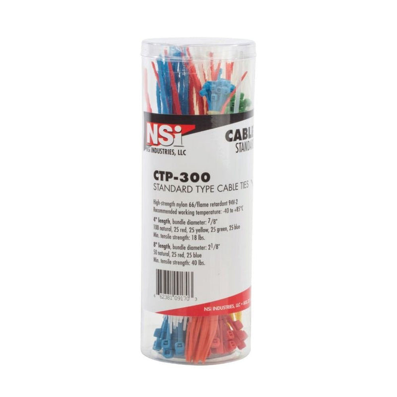  [AUSTRALIA] - 300 Piece Cable Tie Canister Pack