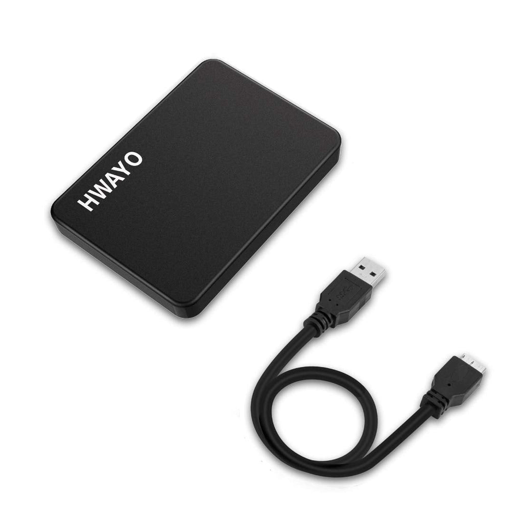  [AUSTRALIA] - HWAYO 120GB Portable External Hard Drive Ultra Slim 2.5'' USB 3.0 HDD Storage for PC, Desktop, Laptop, MacBook, Chromebook Matte Black