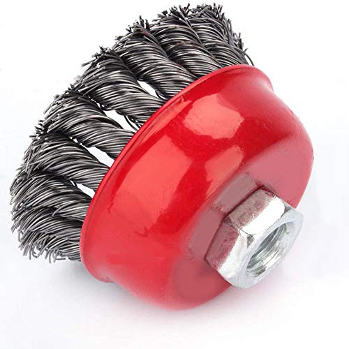  [AUSTRALIA] - Wire brush angle grinder, professional disc brush sanding brushes, 4 pieces knotted sanding brush for angle grinder cone brush, M14 x 4 (2 x 3 inches + 2 x 4 inches) 2 x 3 inches + 2 x 4 inches