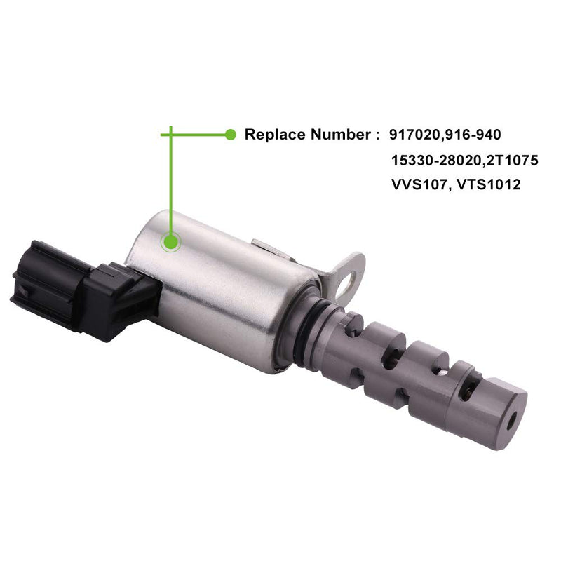 SCITOO Intake and Exhaust Variable Valve Timing Solenoids Camshaft Position Replace for 1.4L Engines - 2010-2012 Lexus HS250h 2009-2012 Toyota Corolla 2002-2008 Toyota Solara 916-940 VTS1012 - LeoForward Australia