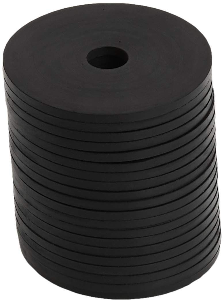  [AUSTRALIA] - The Hillman Group 2862 1/4-Inch Neoprene Fender Washer, 20-Pack , Black , 1/4" x 1-1/4" x 1/16"