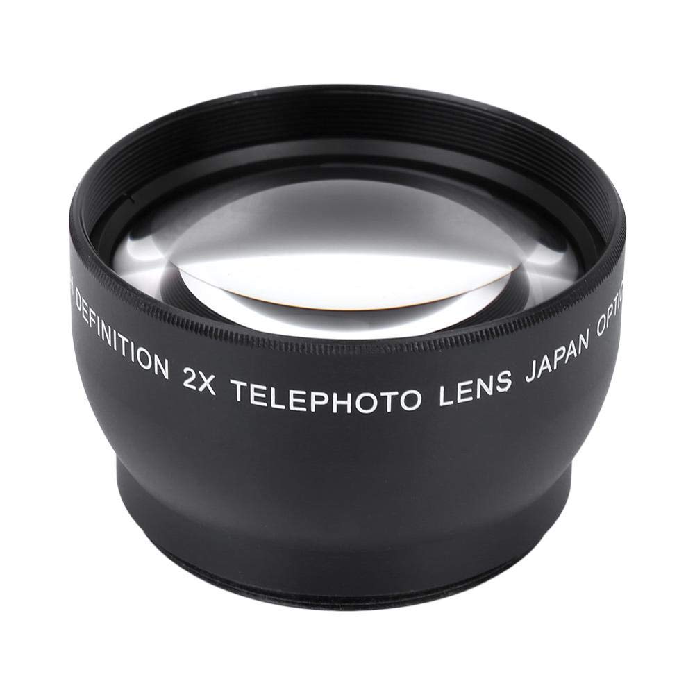  [AUSTRALIA] - 2X Professional Magnification HD Telephoto Conversion Lens Waterproof Scratch Proof Oil Proof Aluminum Alloy Lens for 52mm Lens Thread