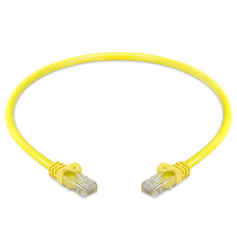  [AUSTRALIA] - Cmple – 5 Pack Cat6 Ethernet Cable, High Speed Cat6 Internet Network Cable, Ethernet Patch Cables, Computer LAN Cable with Snagless RJ45 Connectors - 1.5 Feet Yellow (Pack of 5) 1.5FT