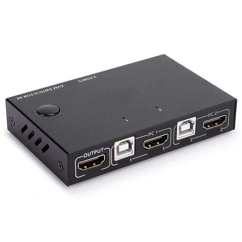  [AUSTRALIA] - Yunseity KVM HDMI USB Switch,USB 2 in 1 Switch Selector,KVM Switch Adapter 2 Computer Sharing 2 USB Devices,4k×2K@30hz Resolution for 2PC(KVM201) KVM201