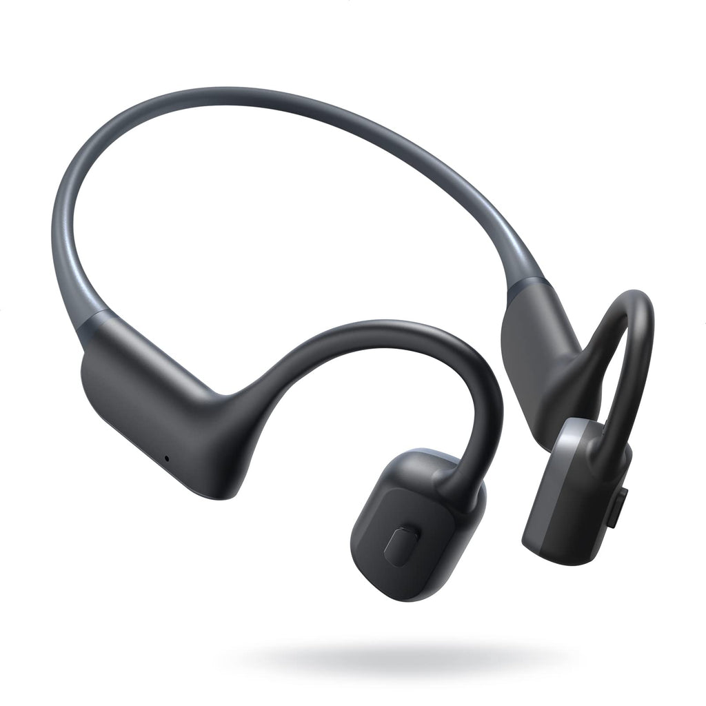  [AUSTRALIA] - LAKKA Bone Conduction Headphones, Open-Ear Headphones Bluetooth 5.3 Sport Headset with Mic, IPX5 Waterproof Sweatproof Lightweight Wireless Earphone for Running Cycling Driving Workouts, with Earplugs
