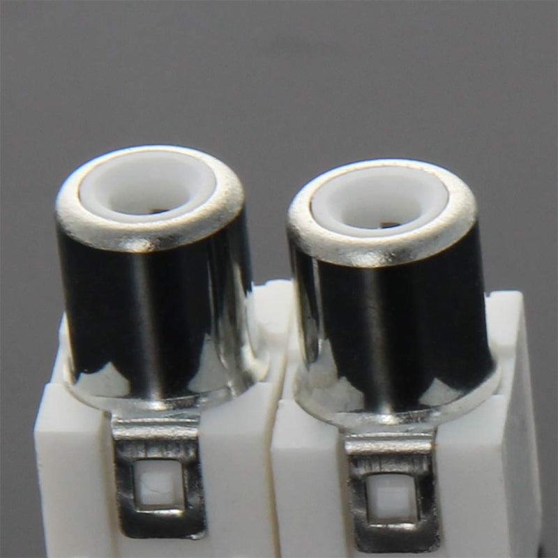  [AUSTRALIA] - Fielect 10Pcs RCA Female Jack 2 Pin PCB Mounted AV Concentric Outlet 1 RCA Female Socket Connector Stereo Audio Video Jack