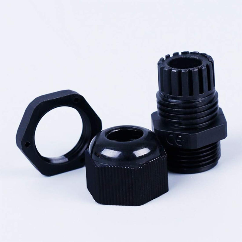  [AUSTRALIA] - Cable Gland with Gaskets, 25 Pieces PG9 Plastic Cable Gland Connectors, Adjustable Lock-Nut Cable Gland for 4-8 mm Cable, Black Water-Resistant Wire/Cable Protectors