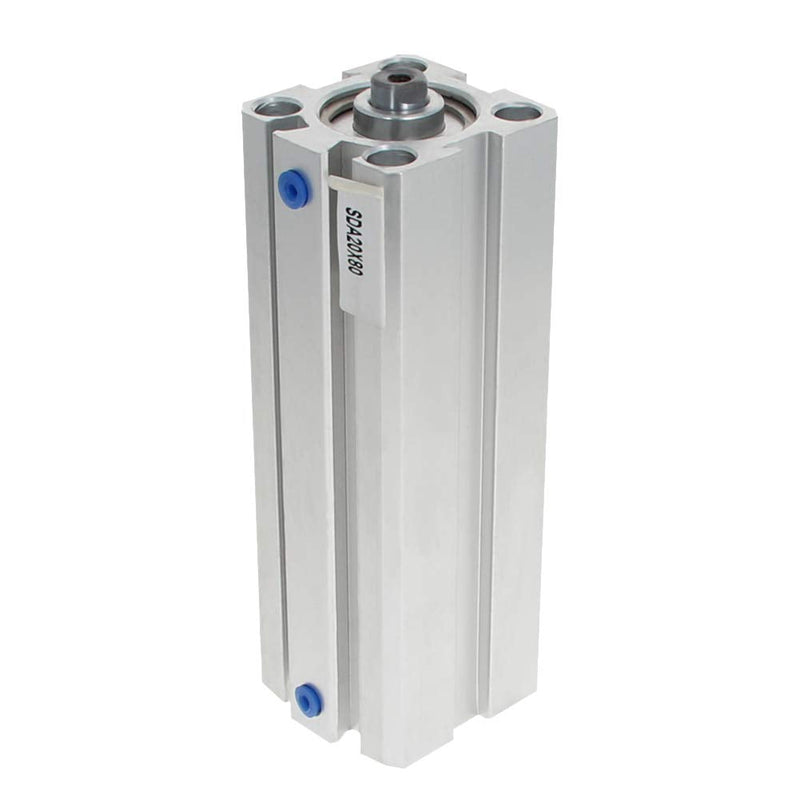  [AUSTRALIA] - Othmro SDA20 x 80 Sealing Thin Air Cylinder Pneumatic Air Cylinders, 20mm/0.79inch Bore 80mm/3.15inch Stroke for M5 Aluminium Alloy Pneumatic Components for Pneumatic and Hydraulic Systems 1pcs SDA20x80