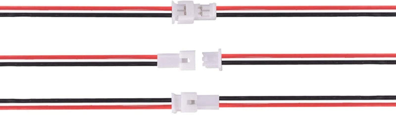  [AUSTRALIA] - 10 Pairs 1.25 mm JST 2 Pin Micro Electrical Male and Female Connector Plug with 80mm Wire Cables