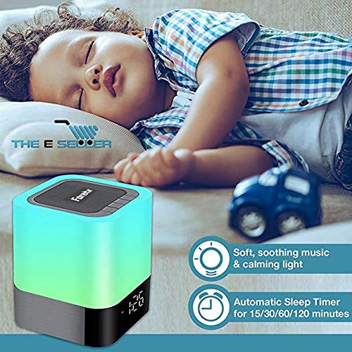  [AUSTRALIA] - Foreita Night Light Bluetooth Speaker - Touch Control Bedside Lamp Night Light Dimmable Warm Light Lamp 4000mAh Battery Support MP3 USB AUX for Kids Bedroom