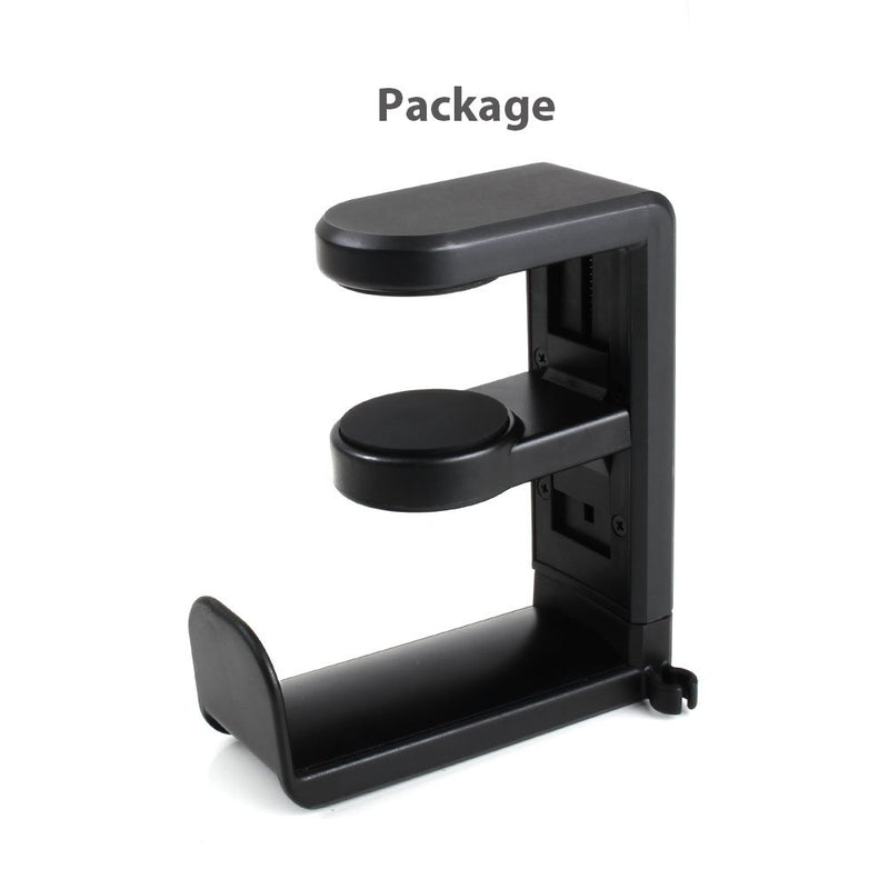  [AUSTRALIA] - PC Gaming Headset Headphone Hook Holder Hanger Mount, Headphones Stand with Adjustable & Rotating Arm Clamp , Under Desk Design , Universal Fit , Built in Cable Clip Organizer EURPMASK