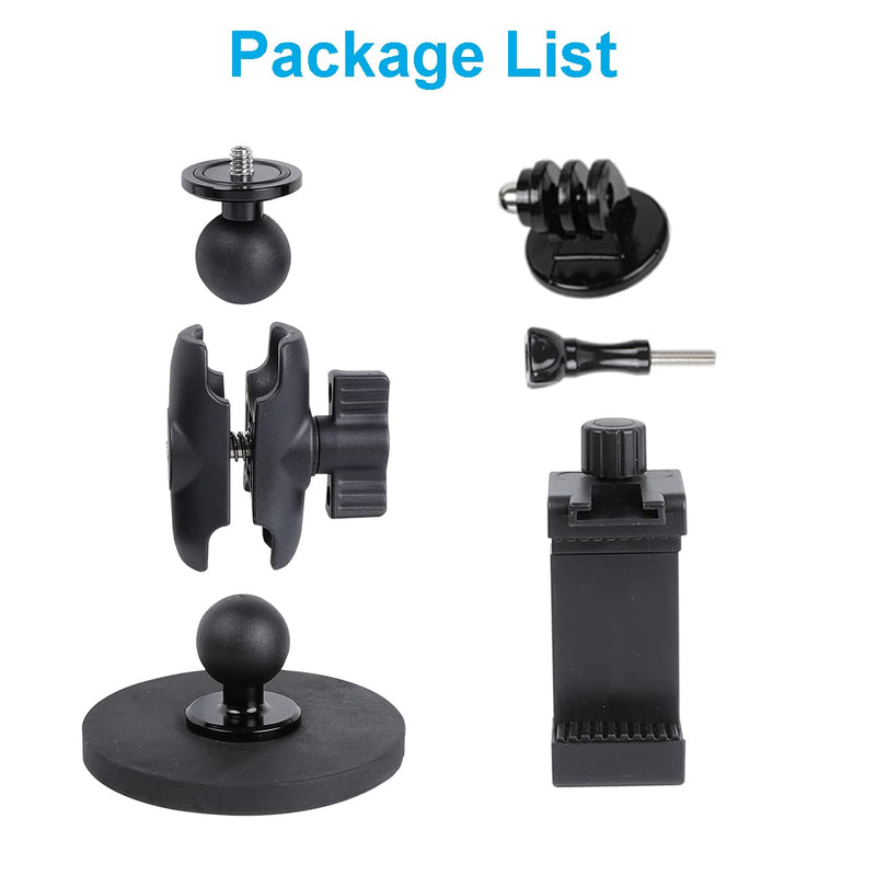  [AUSTRALIA] - PellKing Magnetic Car Camera Mount for Insta360 Go 3,X3/X2,360 Degree Rotation Ball Head Powerful Magnetic Camera Mount with Universal Phone Holder,Compatible with GoPro 11/10/9,iPhone,Samsung