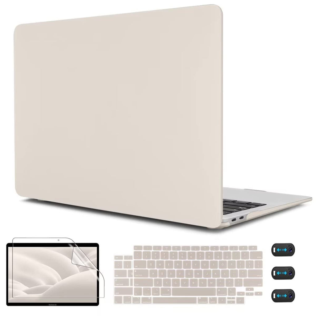  [AUSTRALIA] - CISSOOK Beige Case for MacBook Air 13 Inch Case 2021 2020 2019 2018 Release Model A2337 M1 A2179 A1932, Plastic Hard Shell Case with Keyboard Cover for 2020 Mac Air 13" with Touch ID, Beige Stone Air13inch-Beige Stone