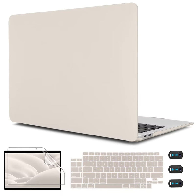  [AUSTRALIA] - CISSOOK Beige Case for MacBook Air 13 Inch Case 2021 2020 2019 2018 Release Model A2337 M1 A2179 A1932, Plastic Hard Shell Case with Keyboard Cover for 2020 Mac Air 13" with Touch ID, Beige Stone Air13inch-Beige Stone