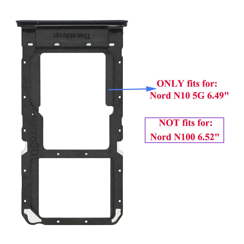  [AUSTRALIA] - Ubrokeifixit for OnePlus Nord N10 5G Dual Sim Card Tray Slot Holder Replacement for OnePlus Nord N10 5G BE2029 BE2025 BE2026 BE2028,with Eject Pin (N10 5G-Dual Sim-Black) N10 5G-Dual Sim-Black