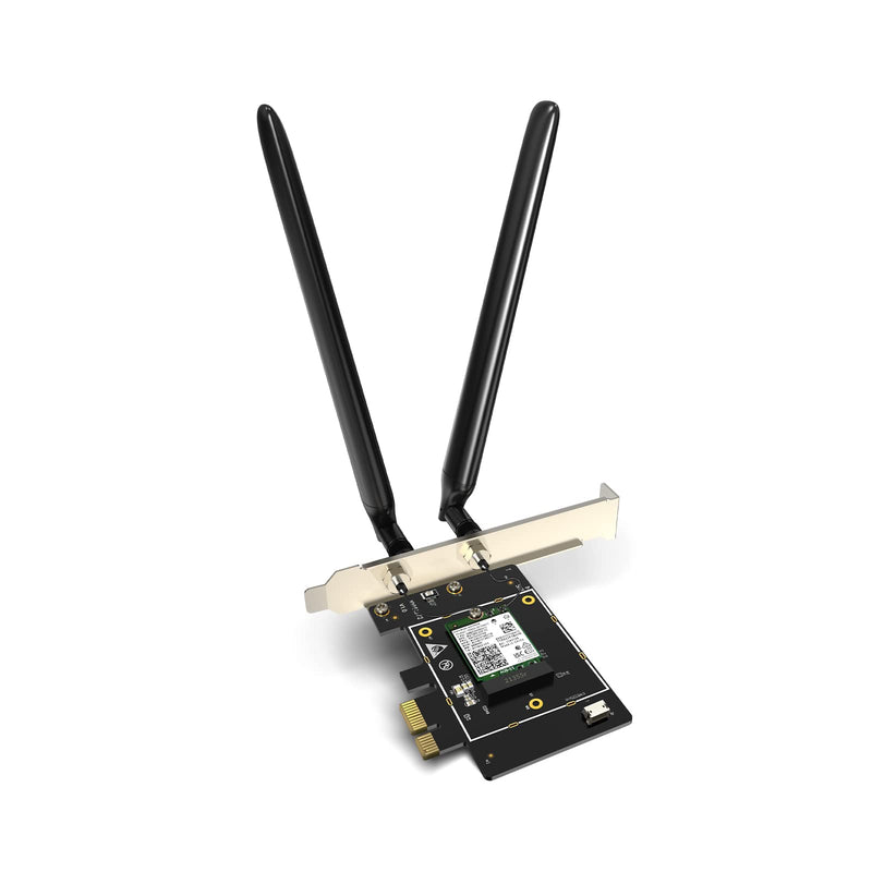  [AUSTRALIA] - Tenda WiFi 6E Card(E33), AXE5400 Tri-Band Wireless PCIE WiFi Card for Desktop PC with Bluetooth 5.2, WPA3 Security, MU-MIMO, OFDMA, Ultra-Low Latency, Supports Windows 11, 10(64bit) only