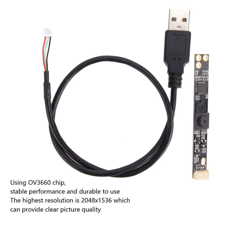  [AUSTRALIA] - USB Camera Module, OV3660 USB Camera Board Chip 3 Million Pixels 2048x1536 25fps 85° with Cable