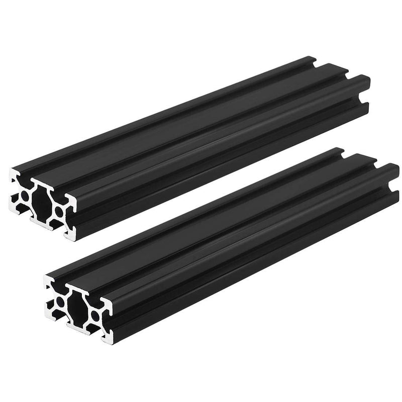  [AUSTRALIA] - 2 Pcs 2040 CNC 3D Printer Parts European Standard Anodized Linear Rail Aluminum Profile Extrusion for DIY 3D Printer Black (300mm) 300 mm