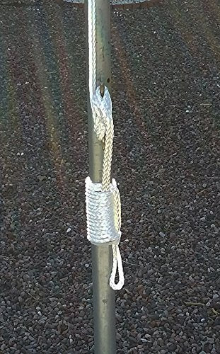  [AUSTRALIA] - 2 ALAZCO 80 ft. Extra Strong Diamond Braid Polypropylene Multi-Purpose Flag Line Rope - Weather Resistant Shock Absorbent Heavy Duty Poly 3/16’’ Thick – They Come with 4pc Swivel Snap Hooks 2 Rope & 4 Snap Hooks