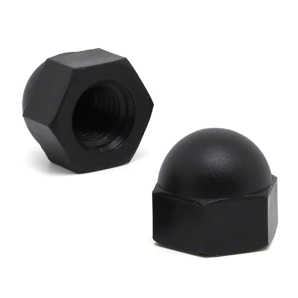  [AUSTRALIA] - M4-0.7 Metric Acorn Nuts Nylon Dome Head Nuts, Black, 25 PCS M4-0.7 (25 PCS)