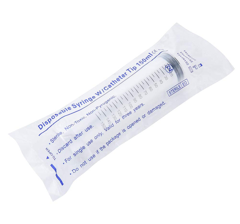  [AUSTRALIA] - 6 Pack 150ml Syringes, Large Garden Syringe for Scientific Labs, Measuring, Watering, Refilling