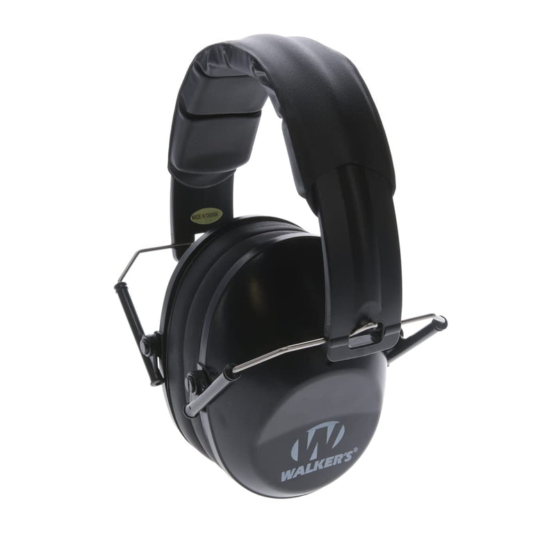  [AUSTRALIA] - Walker's Unisex Adult's Lightweight Foldable Hearing Protection 22 dB Noise Reduction Pro Low-Profile Earmuffs Black