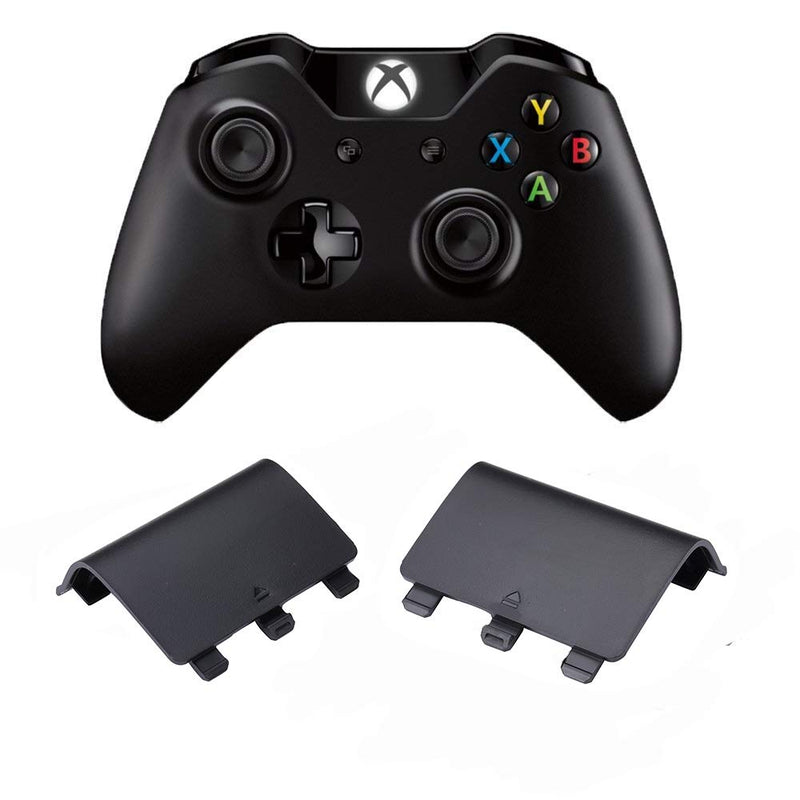 2X Battery Cover Door for Xbox One Wireless Controller(Black) Black - LeoForward Australia